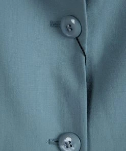 Emporio Armani Teal Wool Notched Collar Blazer L For Women -Emporio Armani sale luxury women emporio armani new clothes p88978 004