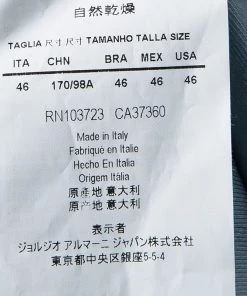 Emporio Armani Teal Wool Notched Collar Blazer L For Women -Emporio Armani sale luxury women emporio armani new clothes p88978 006