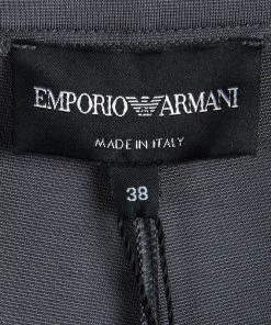 Emporio Armani Grey High Waist Regular Fit Trousers S For Women -Emporio Armani sale luxury women emporio armani new clothes p88993 005