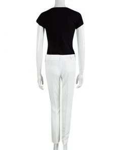 Emporio Armani Elite White Tailored Trousers S For Women -Emporio Armani sale luxury women emporio armani new clothes p90889 0003