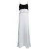 Emporio Armani Elite Monochrome Overlay Flared Gown S For Women