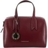 Emporio Armani Bordeaux Leather Bowling Satchel Bag For Women -Emporio Armani sale luxury women emporio armani new handbags p160072 0001