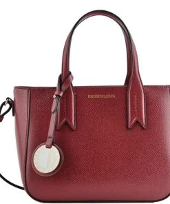 Emporio Armani Red Leather Tote For Women
