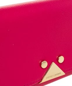 Emporio Armani Pink Leather Flap Continental Wallet For Women 16 Emporio Armani Pink Leather Flap Continental Wallet For Women -Emporio Armani sale luxury women emporio armani new handbags p486321 003