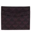Emporio Armani Purple Canvas Logo Print Card Holder For Women -Emporio Armani sale luxury women emporio armani new handbags p59085 001