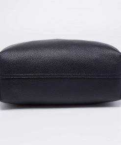 Emporio Armani Black Leather Small MyEA Shopper Tote For Women -Emporio Armani sale luxury women emporio armani new handbags p656069 010 scaled