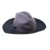 Emporio Armani Grey Ombre Fedora Straw Hat Size 57 For Women