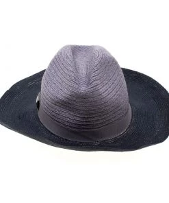Emporio Armani Grey Ombre Fedora Straw Hat Size 57 For Women -Emporio Armani sale luxury women emporio armani new travel p185415 006