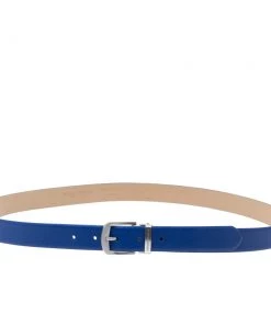 Emporio Armani Royal Blue Leather Buckle Belt For Women