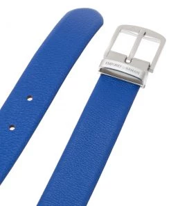 Emporio Armani Royal Blue Leather Buckle Belt For Women -Emporio Armani sale luxury women emporio armani used accessories p329812 003