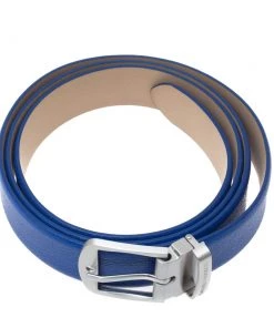 Emporio Armani Royal Blue Leather Buckle Belt For Women -Emporio Armani sale luxury women emporio armani used accessories p329812 006