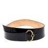 Emporio Armani Black Patent Leather Wide Belt 85CM For Women
