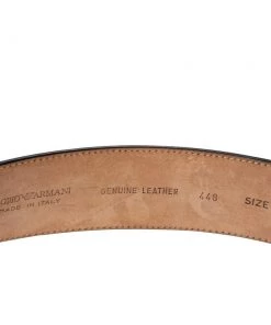 Emporio Armani Black Patent Leather Wide Belt 85CM For Women -Emporio Armani sale luxury women emporio armani used accessories p363873 003