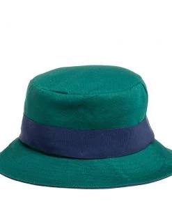 Emporio Armani Jade Green Cotton Cloche Classic Hat For Women -Emporio Armani sale luxury women emporio armani used accessories p450228 005