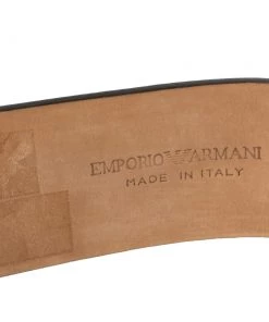 Emporio Armani Iridescent Pleated Detail Leather Waist Belt 85CM For Women -Emporio Armani sale luxury women emporio armani used accessories p454953 001
