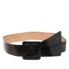 Emporio Armani Iridescent Pleated Detail Leather Waist Belt 85CM For Women -Emporio Armani sale luxury women emporio armani used accessories p454953 008