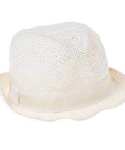Emporio Armani White Paper Hat Size 57 For Women