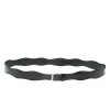 Emporio Armani Black Patent Wavy Belt 105 CM For Women