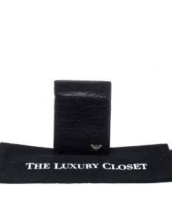 Emporio Armani Dark Brown Croc Embossed Leather Eagle Bi Fold Wallet For Women 21 Emporio Armani Dark Brown Croc Embossed Leather Eagle Bi Fold Wallet For Women -Emporio Armani sale luxury women emporio armani used bags p233854 012