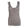 Emporio Armani Metallic Sleeveless Crocheted Top M For Women -Emporio Armani sale luxury women emporio armani used clothes p100076 001