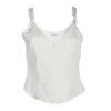 Emporio Armani Cream Linen Knotted Strap Detail Zip Front Crop Top S For Women -Emporio Armani sale luxury women emporio armani used clothes p100840 0001