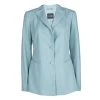 Emporio Armani Teal Blue Wool Tailored Two Button Blazer M For Women