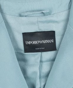 Emporio Armani Teal Blue Wool Tailored Two Button Blazer M For Women -Emporio Armani sale luxury women emporio armani used clothes p102432 0005