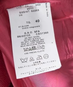 Emporio Armani Coral Pink Basket Weave Tailored Blazer S For Women -Emporio Armani sale luxury women emporio armani used clothes p103701 006