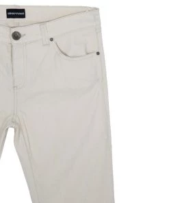 Emporio Armani Off-White Linen Trousers M For Women -Emporio Armani sale luxury women emporio armani used clothes p10460 007