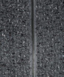 Emporio Armani Grey Textured Wool Zip Front Jacket S For Women 11 Emporio Armani Grey Textured Wool Zip Front Jacket S For Women -Emporio Armani sale luxury women emporio armani used clothes p106536 004