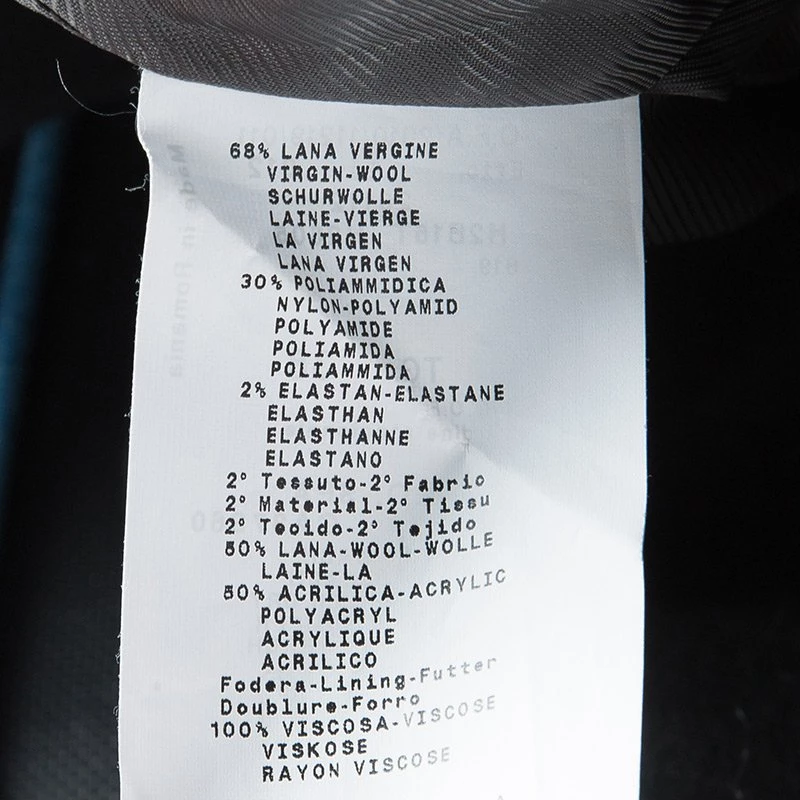 Emporio Armani Grey Textured Wool Zip Front Jacket S For Women 8 Emporio Armani Grey Textured Wool Zip Front Jacket S For Women - Image 6