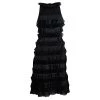 Emporio Armani Black Frill Detail Sleeveless Dress M For Women