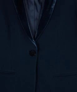 Emporio Armani Navy Velvet Lapel Suit S For Women 25 Emporio Armani Navy Velvet Lapel Suit S For Women -Emporio Armani sale luxury women emporio armani used clothes p10952 009