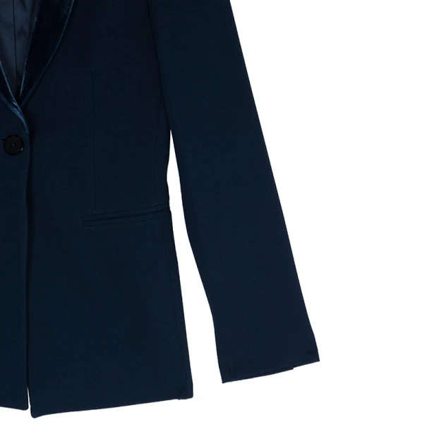 Emporio Armani Navy Velvet Lapel Suit S For Women 13 Emporio Armani Navy Velvet Lapel Suit S For Women - Image 11