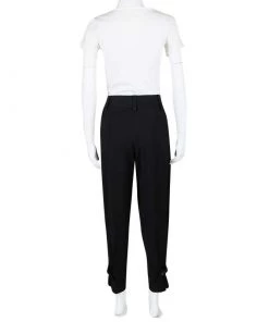 Emporio Armani Black Buckle Detail Trousers S For Women -Emporio Armani sale luxury women emporio armani used clothes p111313 0003