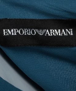 Emporio Armani Blue Felt Panel Detail Sleeveless Top L For Women 12 Emporio Armani Blue Felt Panel Detail Sleeveless Top L For Women -Emporio Armani sale luxury women emporio armani used clothes p112531 0005