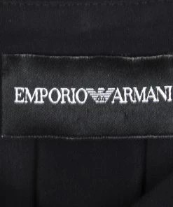 Emporio Armani Black Silk Belted Long Sleeve Tunic S For Women -Emporio Armani sale luxury women emporio armani used clothes p118191 005