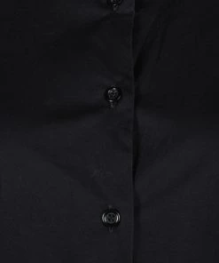 Emporio Armani Black Cotton Button Front Long Sleeve Shirt M For Women -Emporio Armani sale luxury women emporio armani used clothes p118365 0004