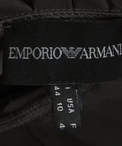 Emporio Armani Sheer Stripe Detail Short Sleeve T-Shirt M For Women -Emporio Armani sale luxury women emporio armani used clothes p119847 005