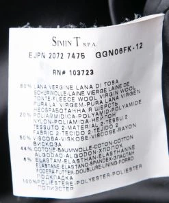 Emporio Armani Black Wool Satin Trim Button Front Short Coat M For Women -Emporio Armani sale luxury women emporio armani used clothes p133595 0006