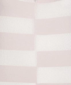 Emporio Armani Blush Pink And Cream Broken Block Striped Knit Top S For Women -Emporio Armani sale luxury women emporio armani used clothes p133638 004