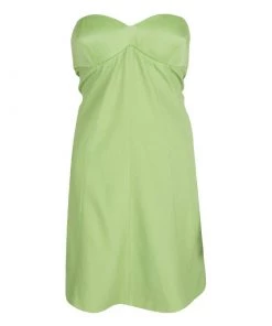 Emporio Armani Green Strapless Dress M For Women