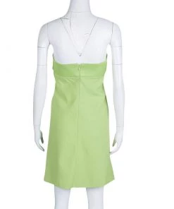 Emporio Armani Green Strapless Dress M For Women -Emporio Armani sale luxury women emporio armani used clothes p133707 0003