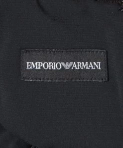 Emporio Armani Black Ribbed Knit Cap Sleeve Dress M For Women -Emporio Armani sale luxury women emporio armani used clothes p140519 0005