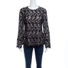 Emporio Armani Black Guipure Lace Long Sleeve Blouse M For Women -Emporio Armani sale luxury women emporio armani used clothes p140520 0001