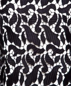 Emporio Armani Black Guipure Lace Long Sleeve Blouse M For Women -Emporio Armani sale luxury women emporio armani used clothes p140520 0004