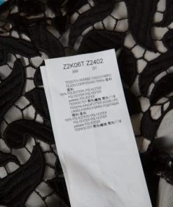 Emporio Armani Black Guipure Lace Long Sleeve Blouse M For Women -Emporio Armani sale luxury women emporio armani used clothes p140520 0006