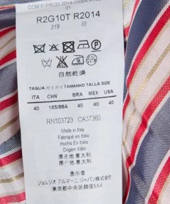 Emporio Armani Pink Textured Peplum Blazer S For Women -Emporio Armani sale luxury women emporio armani used clothes p140730 0006