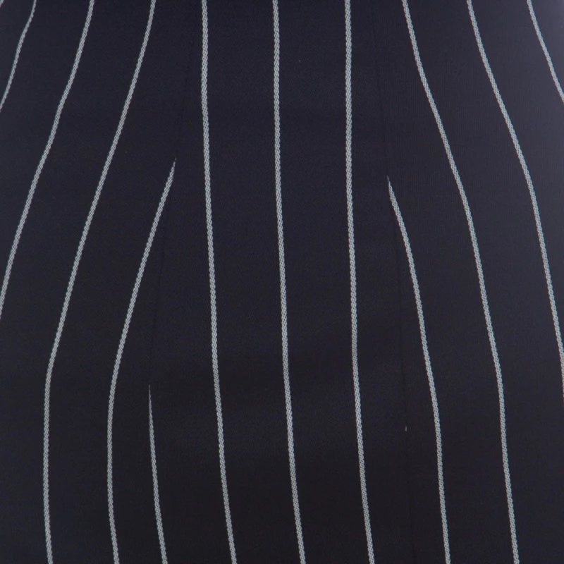 Emporio Armani Striped Monochrome Wool Godet Skirt M For Women 6 Emporio Armani Striped Monochrome Wool Godet Skirt M For Women - Image 4