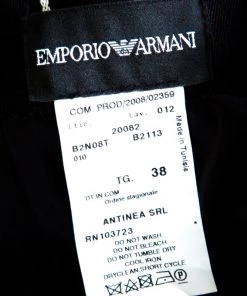 Emporio Armani Striped Monochrome Wool Godet Skirt M For Women 12 Emporio Armani Striped Monochrome Wool Godet Skirt M For Women -Emporio Armani sale luxury women emporio armani used clothes p141982 0005